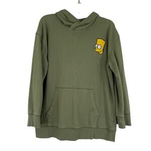 PSXON Popsugar X Old Navy Green Pullover Hoodie Bart Simpson Size L (10/12)